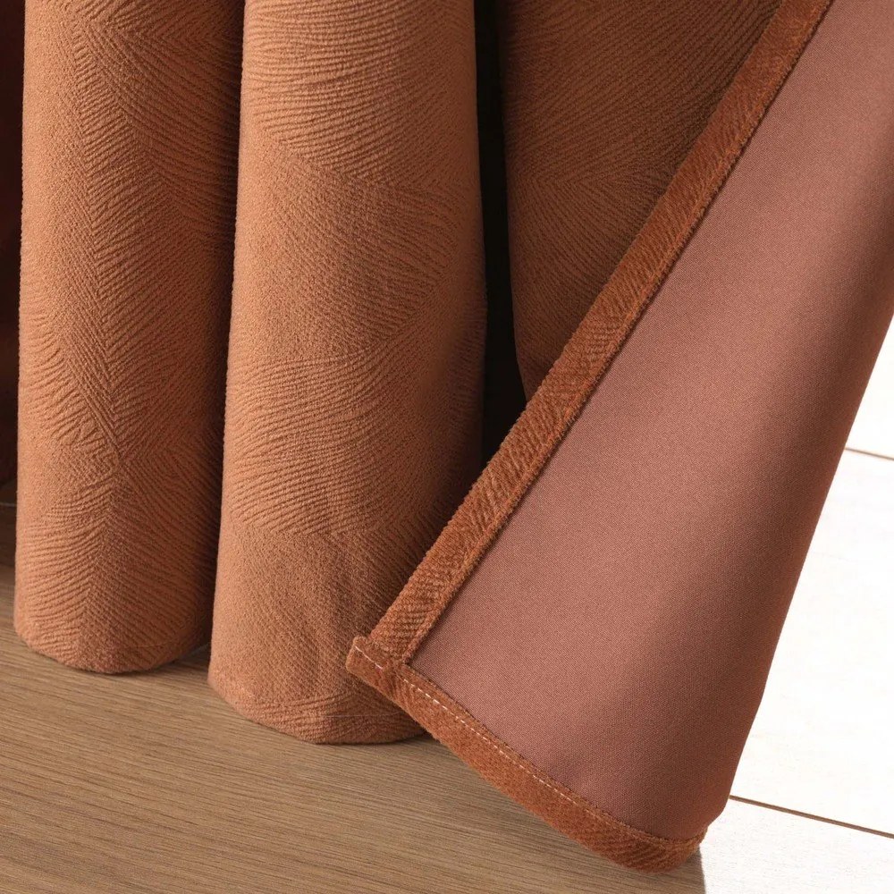 Hnedý zamatový záves 140x260 cm Olympe – douceur d'intérieur