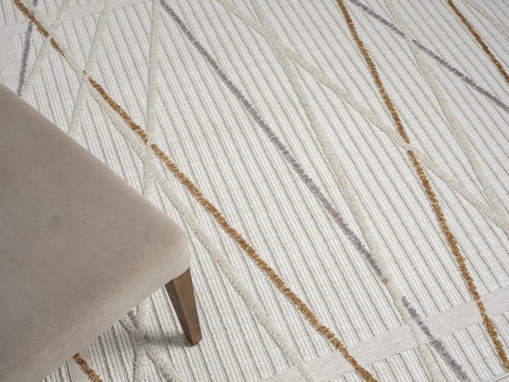 Kusový koberec Luana 1 creme, 200x290, biela, chodba / predsieň, My Flair