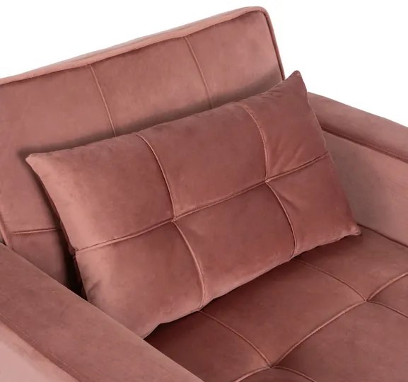 Kreslo JEREMY ružové, z velúru