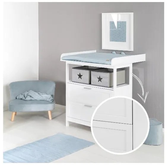 roba Prebaľovacia komoda Hamburg (2 zásuvky, hnedosivá) (100397090)