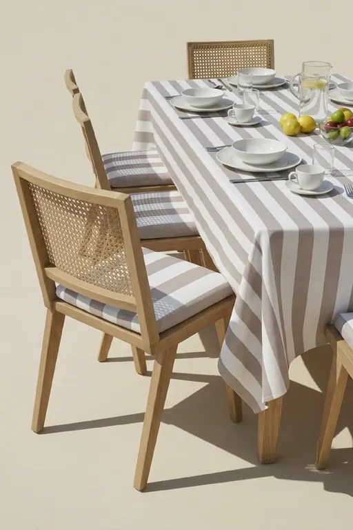 Záhradný obrus STRIPES béžový Rozmer: 140x280 cm