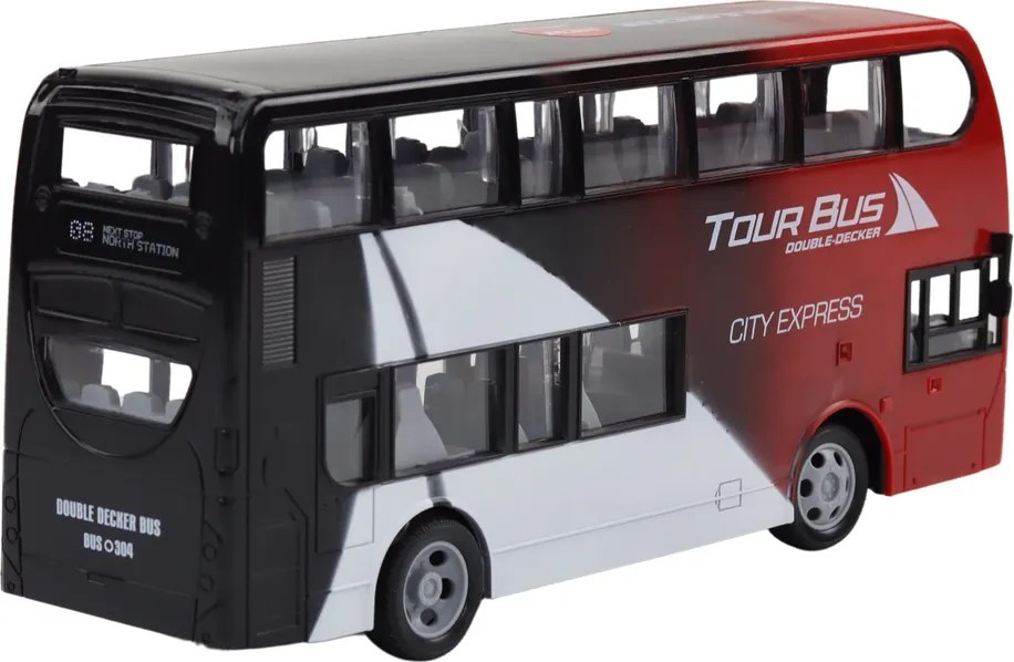LEAN Toys Dvojposchodový autobus na diaľkové ovládanie RC so svetlami