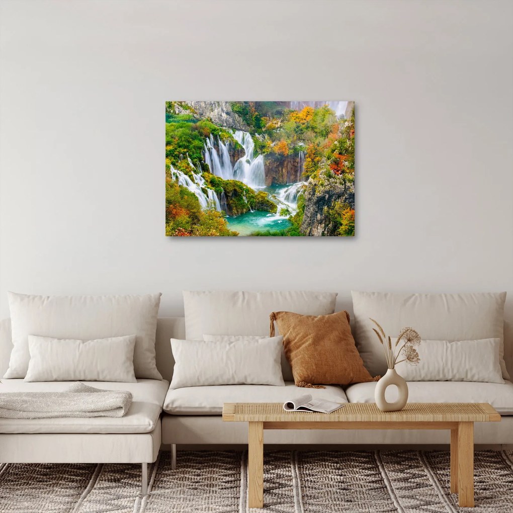 Obraz - Národný park Plitvické jazerá (70x50 cm)