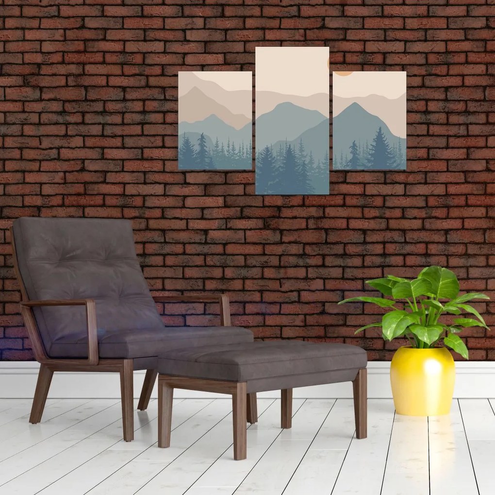 Obraz - Tyrkysové hory N⁰1 (90x60 cm)