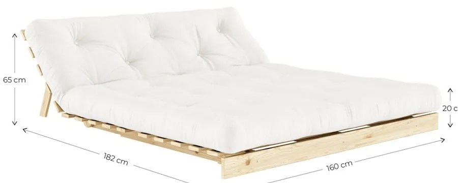 Béžová rozkladacia pohovka 160 cm Roots Black Night – Karup Design