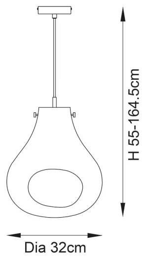 Endon 99791 - Luster na lanku EUROPA 1xE27/10W/230V modrá