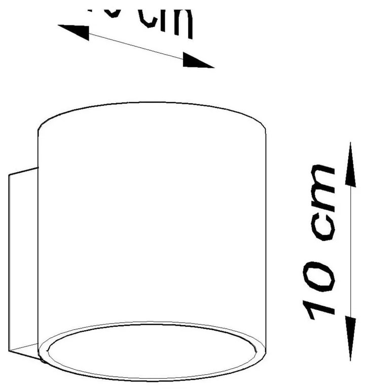 Biele nástenné svietidlo ø 10 cm Roda – Sollux