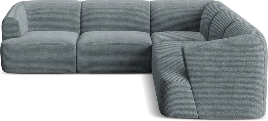 Tmavosivá menčestrová rohová pohovka Campi – Cosmopolitan Design