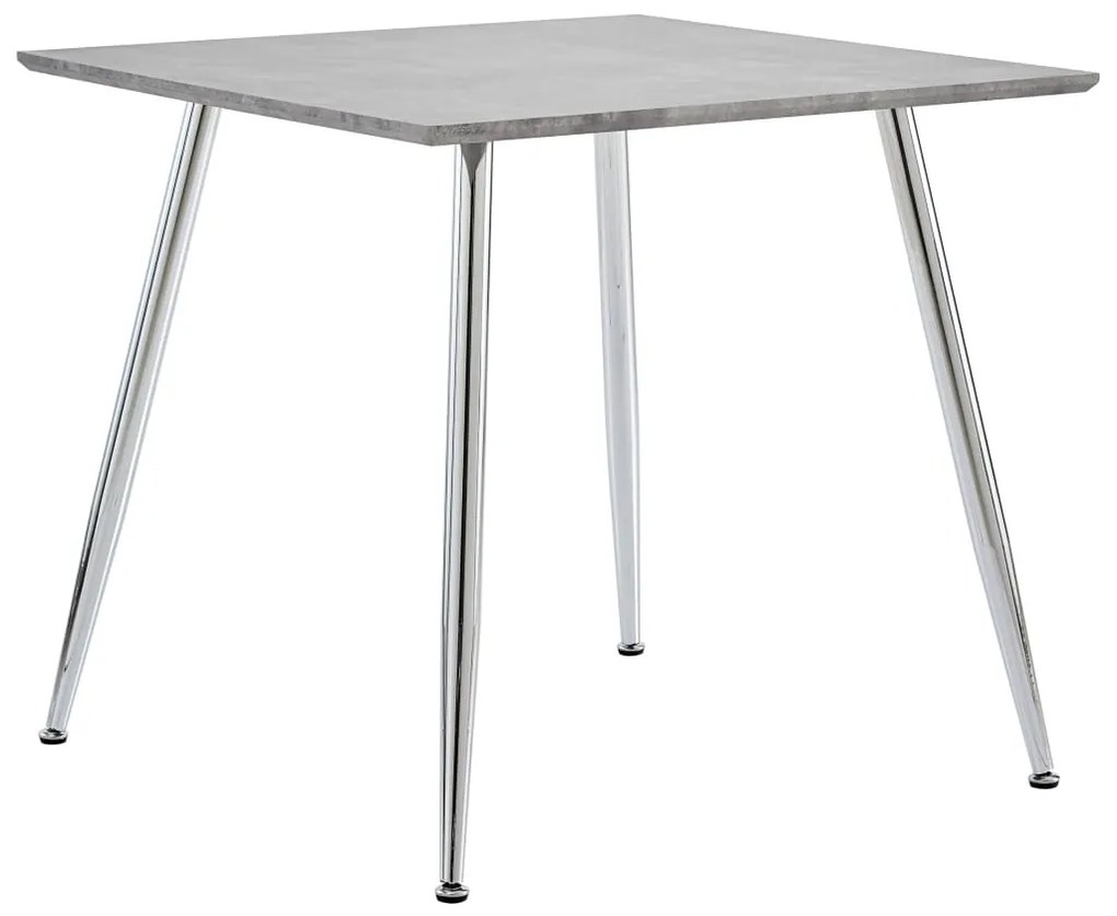 vidaXL Jedálenský stôl, betónovo strieborný 80,5x80,5x73 cm, MDF