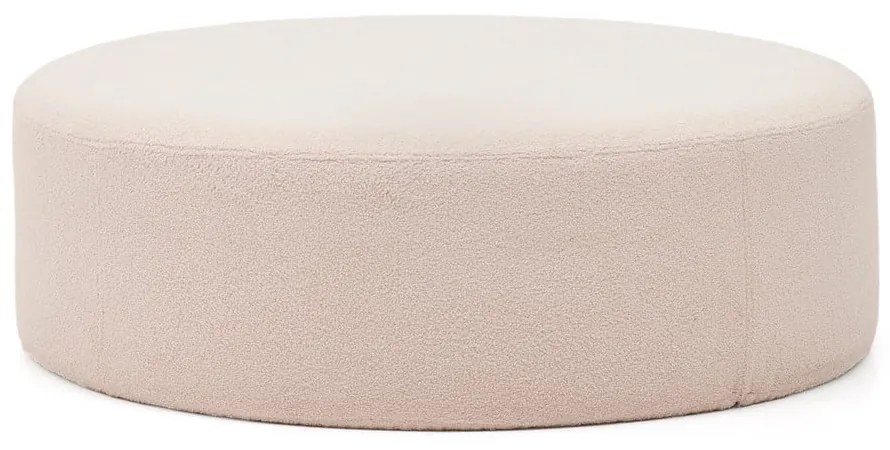 Svetloružový taburet z textílie buklé Kaeli – Kave Home