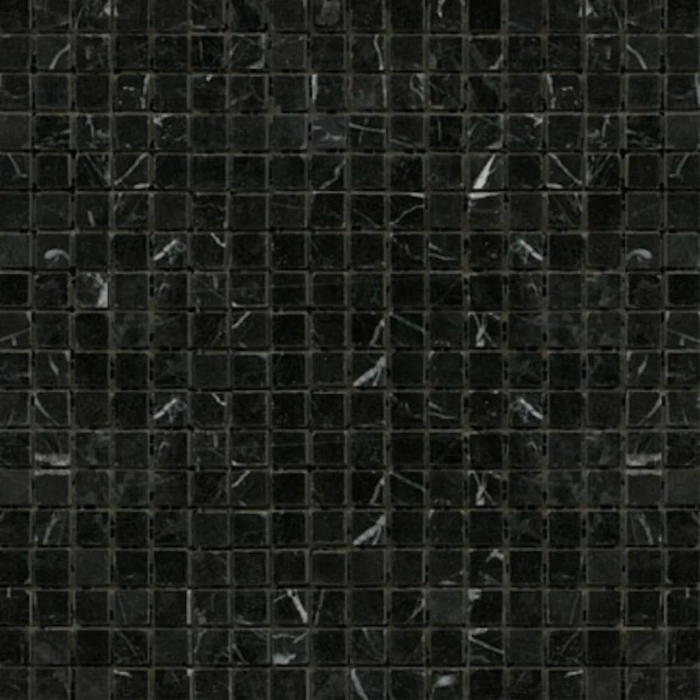 Kamenná mozaika Premium Mosaic Stone černá 30x30 cm leštěná STMOS15BKP