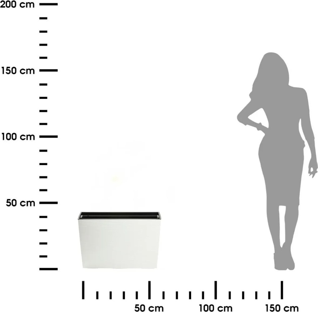 PLASTOVÝ KVETINÁČ BLOOM RIFLO 36X56X20 CM KRÉMOVÁ