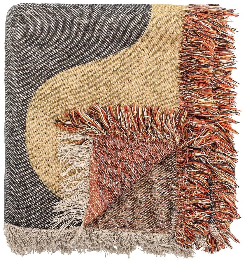 Hnedá deka z recyklovanej bavlny 130x160 cm Arni – Bloomingville