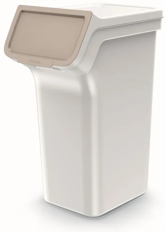 Odpadkové koše / Koše na špinavú bielizeň sada 4x25l, STACKBOX - bielo-sivá