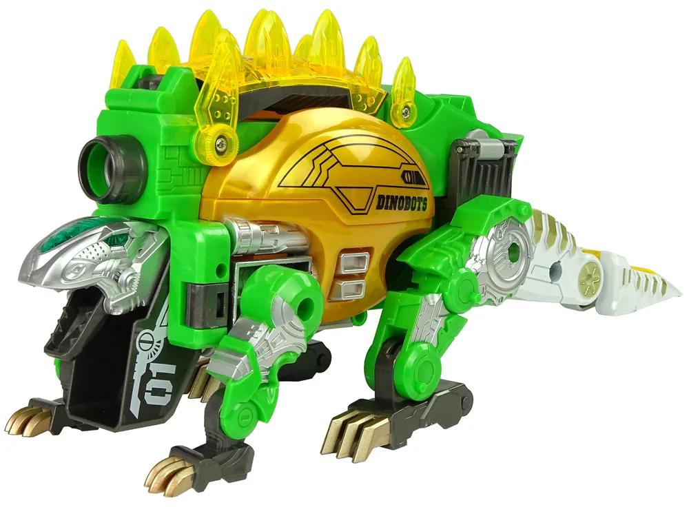Lean Toys Zelený dinosaurus a zbraň 2v1 - Príslušenstvo