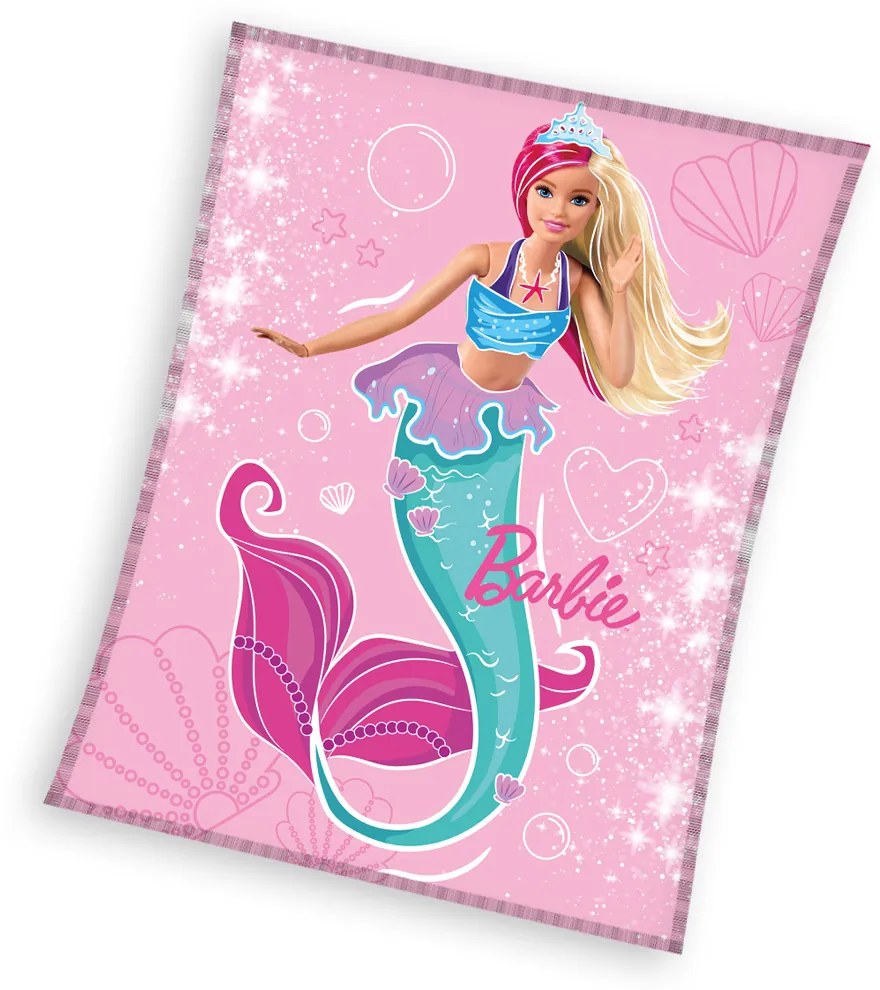 Detská deka microfleece BARBIE MERMAID 130x170 cm