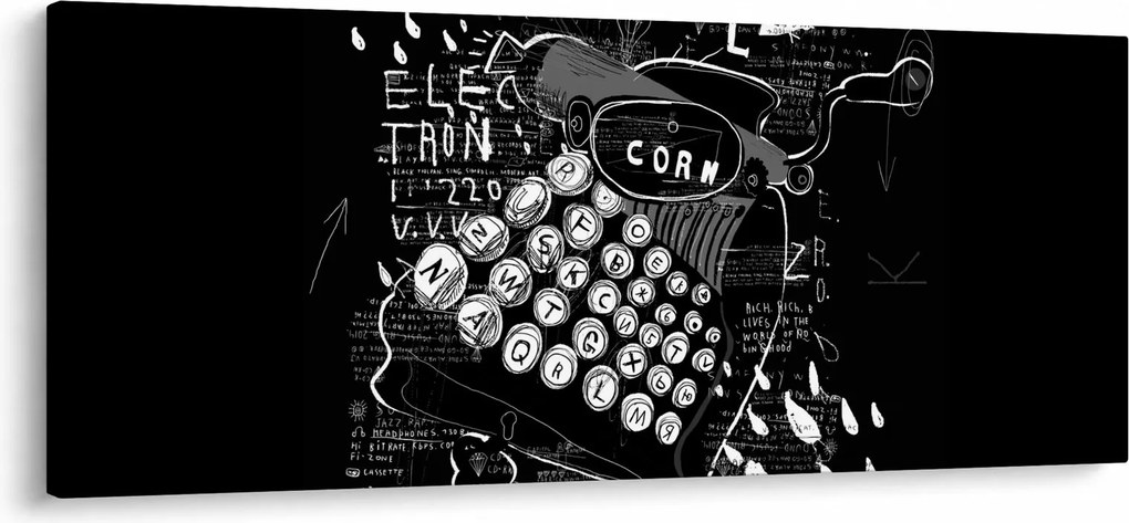 Obraz - Kresba v Banksyho štýle (120x50 cm)