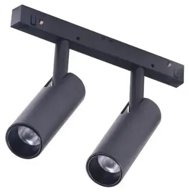 LED svietidlo do lišty Alfa Niko 2 Track Magnetic 2X7W 3000K čierne/Bk