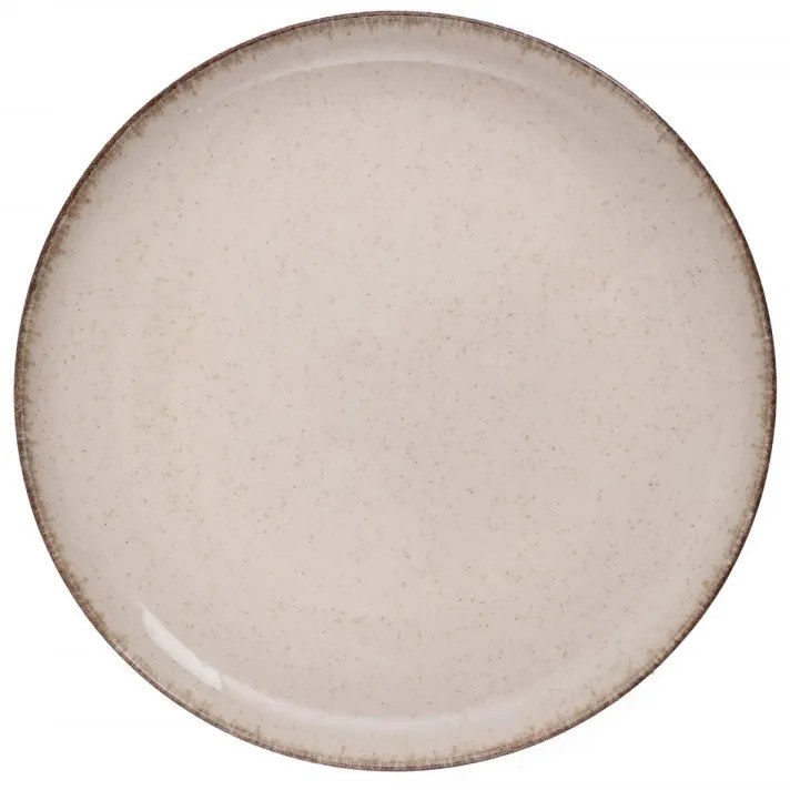 Porcelánová súprava 24 ks tanierov škoricová béžová