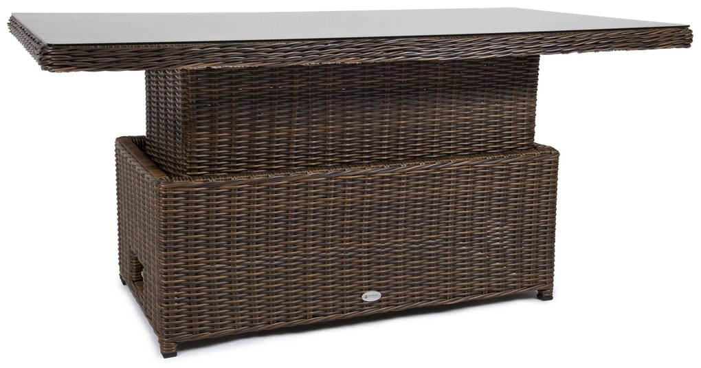 Výškovo nastaviteľný stôl SANTIAGO/BERKLEY tmavohnedý