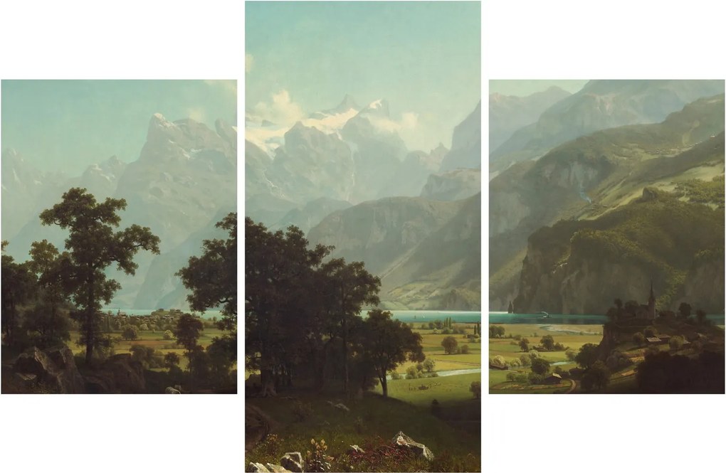 Obraz - Albert Bierstadt, Lake Lucerne, reprodukcia (90x60 cm)