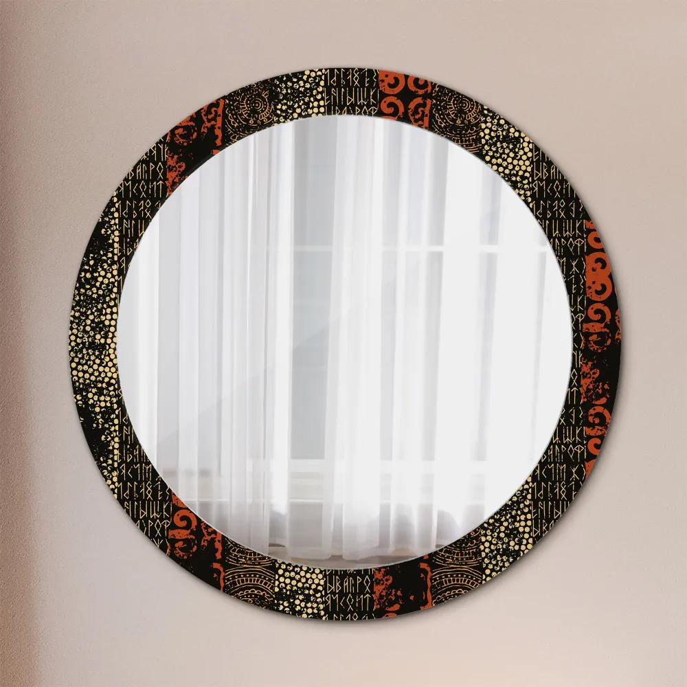 Okrúhle ozdobné zrkadlo na stenu Grunge abstraktný vzor fi 80 cm