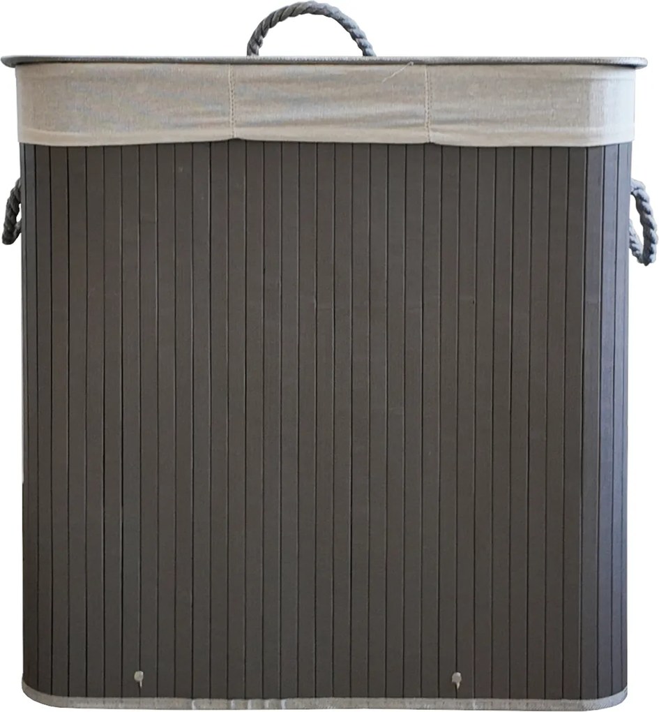 TRENDIE Bambusový kôš na prádlo 150l šedý + DARČEK