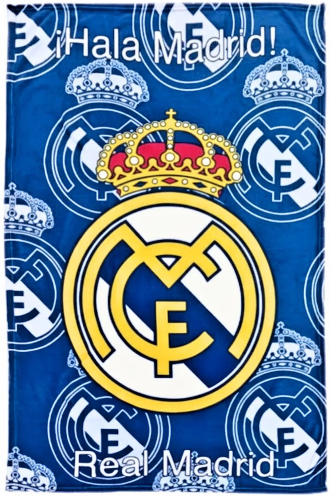Coral fleece deka FC Real Madrid - motív Hala Madrid! - 100 x 150 cm