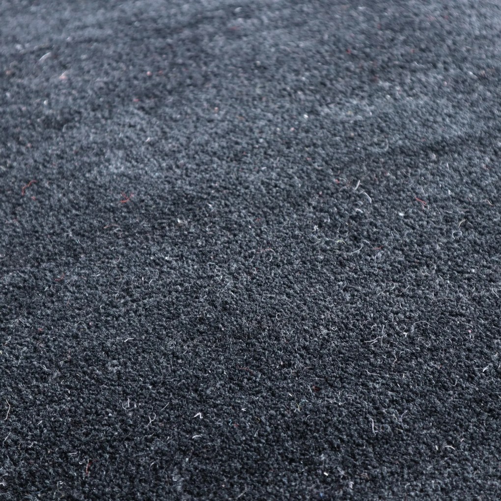 Ručne všívaný kusový koberec Asra wool čierna, 60x110, čierna, obývacia izba, Asra