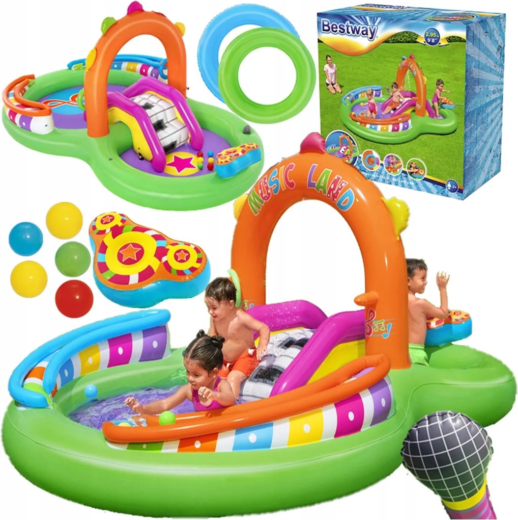 Vodné Detské Ihrisko Nafukovací Bazén Fontána Šmýkačka Hračky