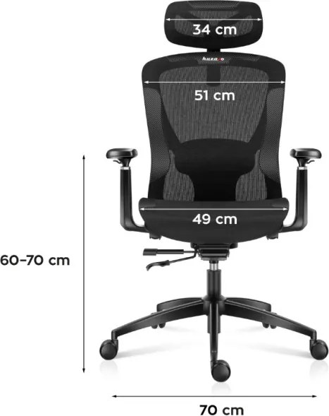 Ergonomická stolička Combat 7.3 Black Mesh