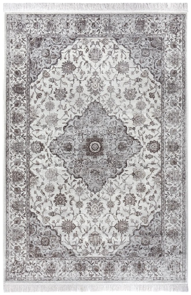 ELLE Decoration, DOPREDAJ: 95x140 cm Kusový koberec Ghazni 105040 Grey Cream, 140x95, šedá, chodba / predsieň