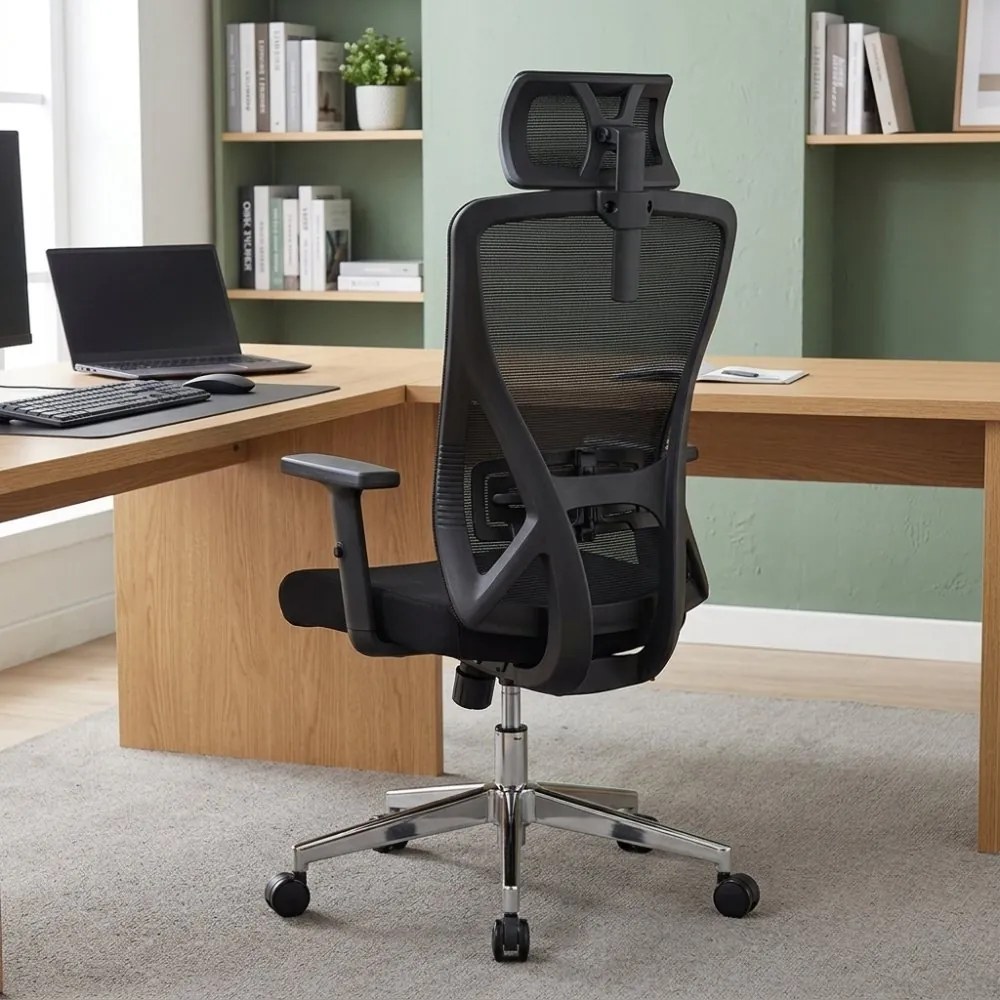 Kancelárska ergonomická stolička Neoseat FLEX PRO — čierna, nosnosť 150 kg