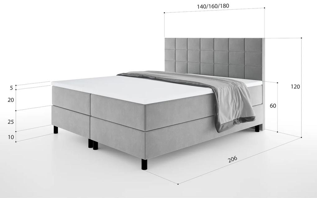 Kontinentálna manželská posteľ  CANTE 160x200
