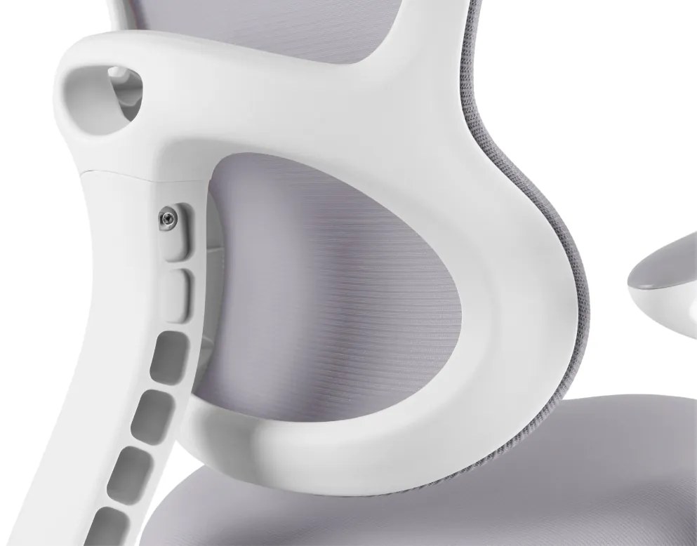 Detská rastúca stolička Neoseat JUNI 006 — látka, prateľný poťah, sivá