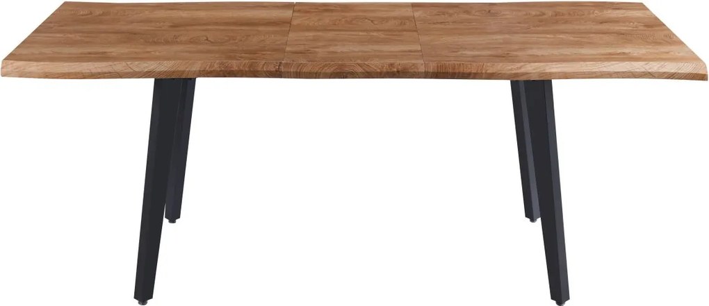 Vinino Jedálenský stôl VALENZO 160–200 × 90 cm – dub prírodný / čierna