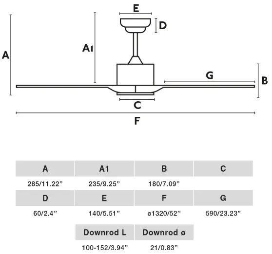 FARO 33750DC - Stropný ventilátor LUZON L biela + diaľkové ovládanie