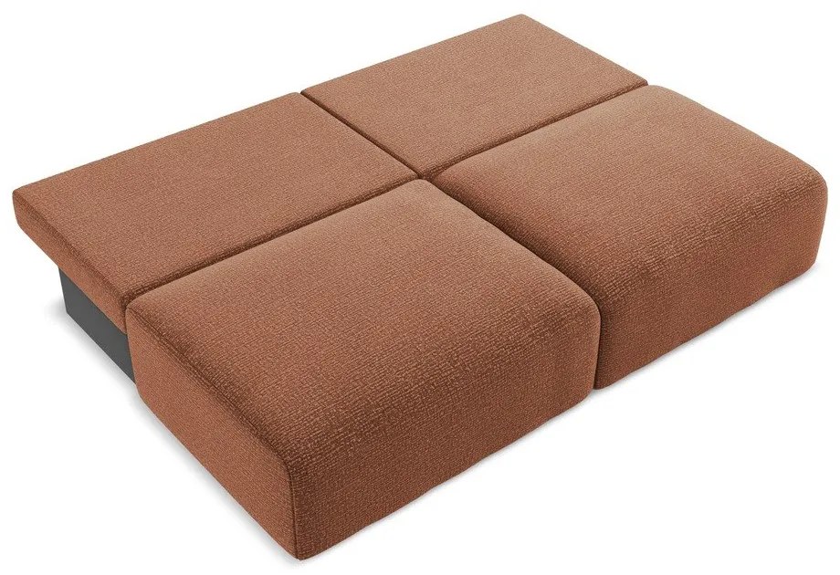 Rozkladacia/s úložným priestorom pohovka v tehlovej farbe 216 cm Kalena – Makamii