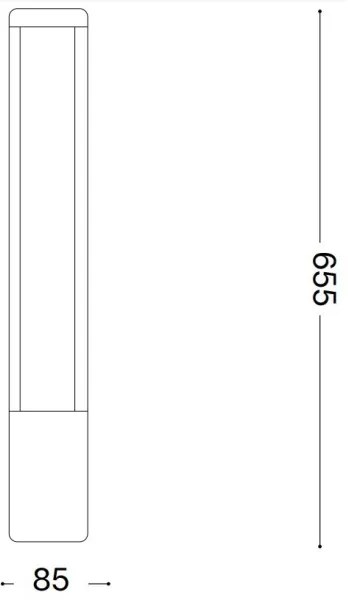 Ideal Lux - LED Vonkajšia lampa TIFONE LED/8,5W/230V 65,5 cm IP65 antracit