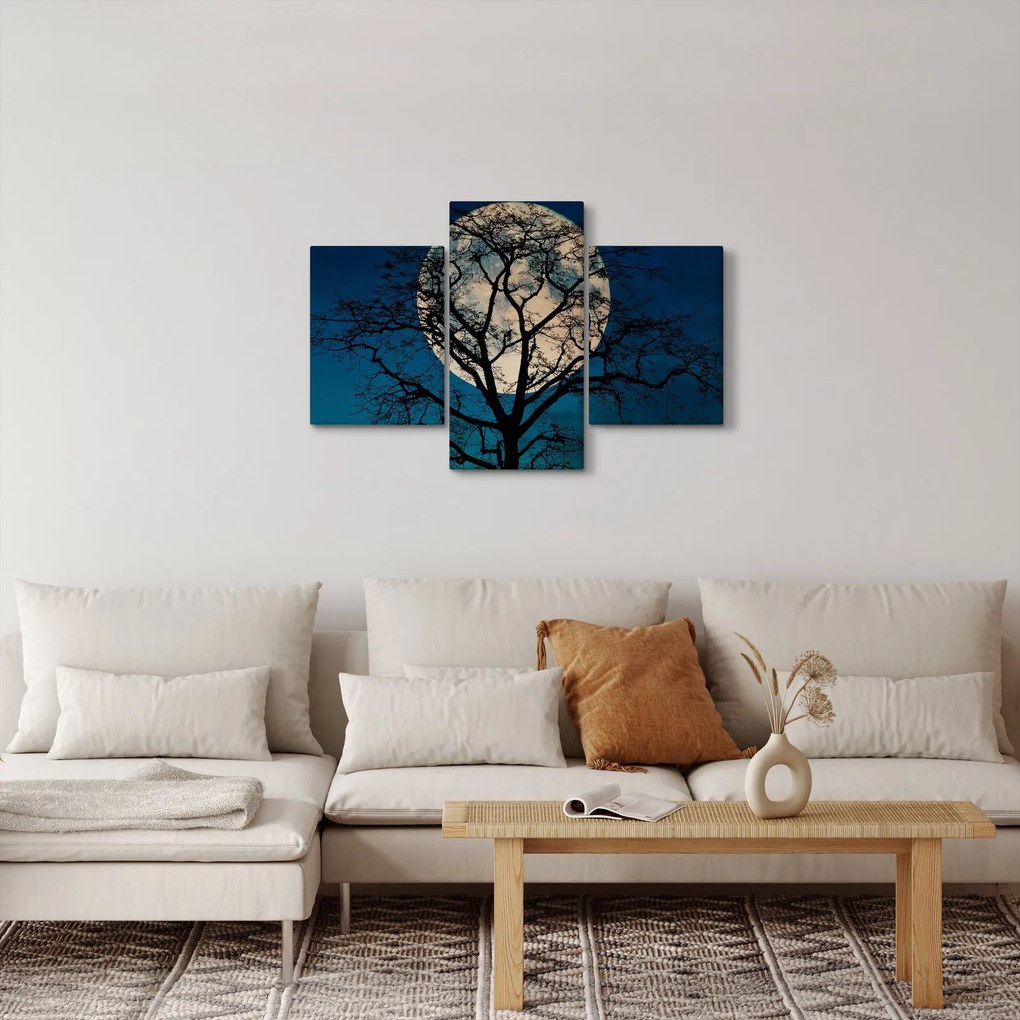 Obraz stromu so splnom (90x60 cm)