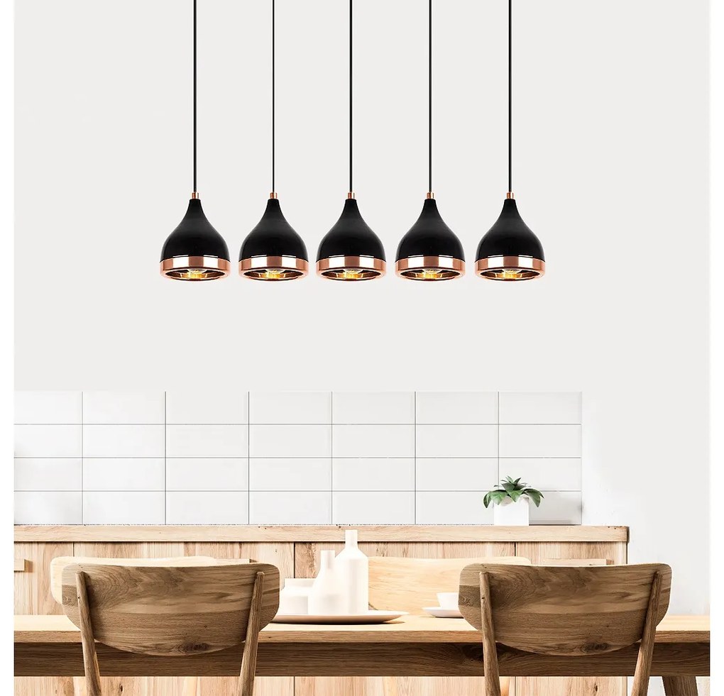 Dizajnový luster Salwah 85 cm čierny