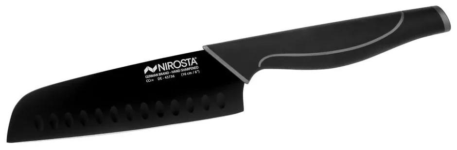 Čierny antikoro nôž santoku Nirosta Wave