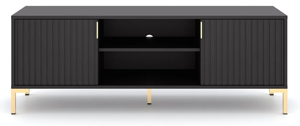 TV stolík Flinn 140 cm čierny