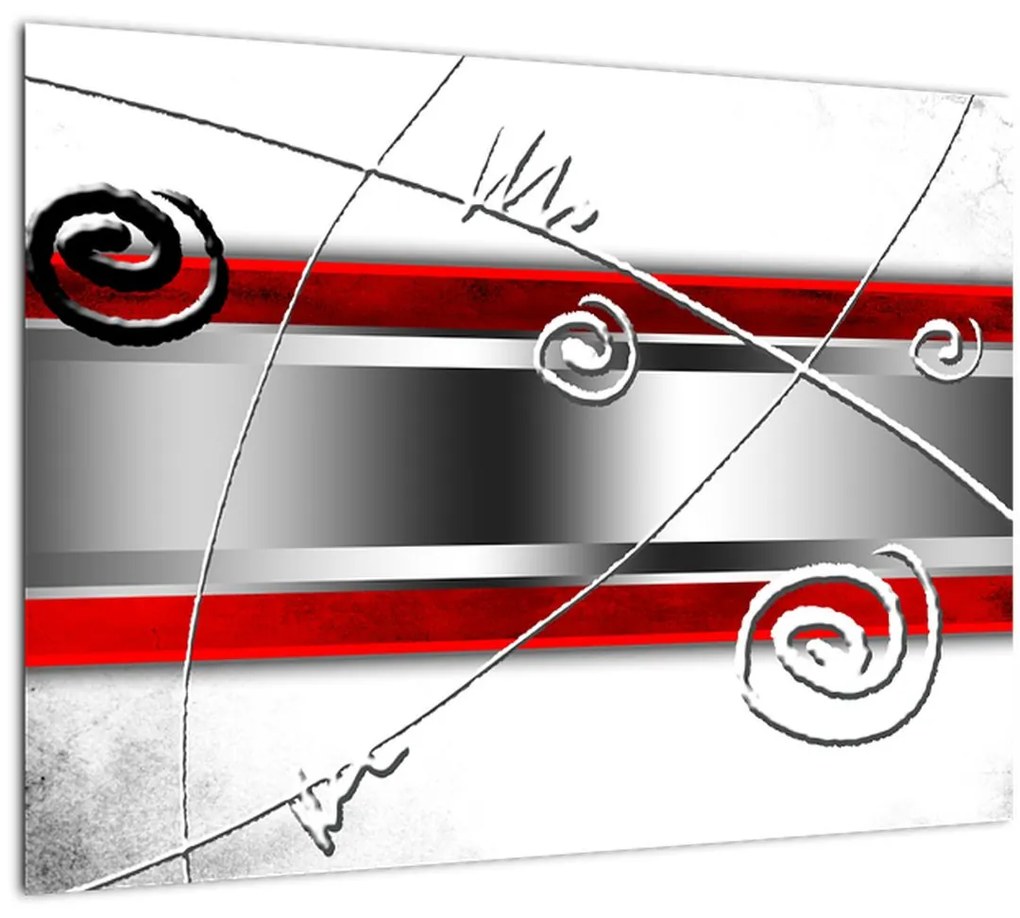 Abstraktný sklenený obraz (70x50 cm)