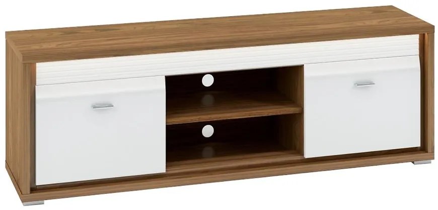 TV stolík 165 Dallas 11 Orech/Biely lesk/Biely