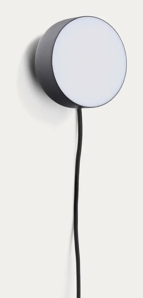 Čierne kovové LED bodové svietidlo ø 8,5 cm Orey – Kave Home