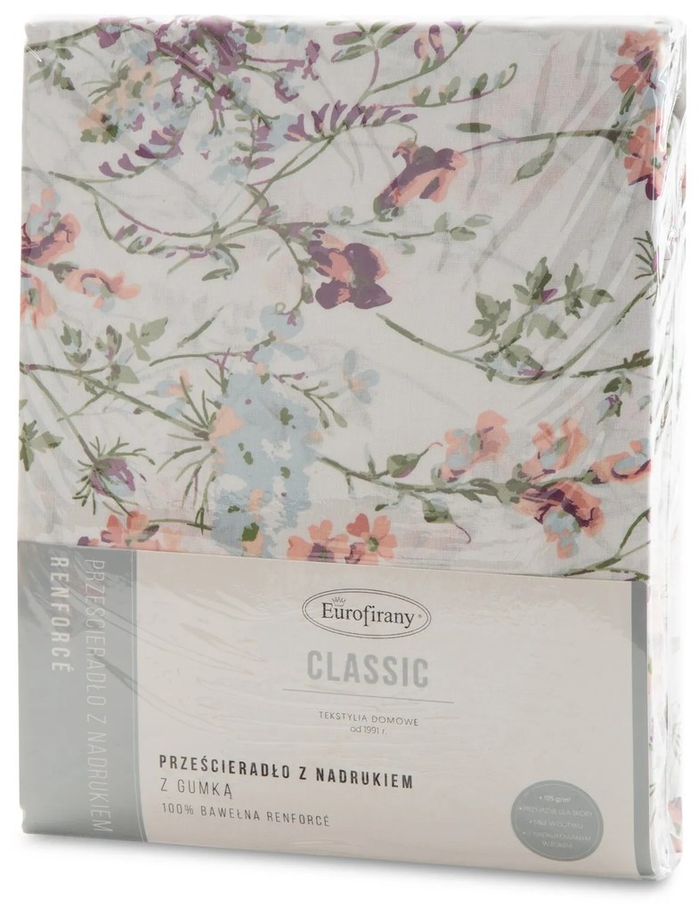 MAKOSATÉNOVÉ PRESTIERADLO S GUMOU PRINT 100X200X30 CM KVETY