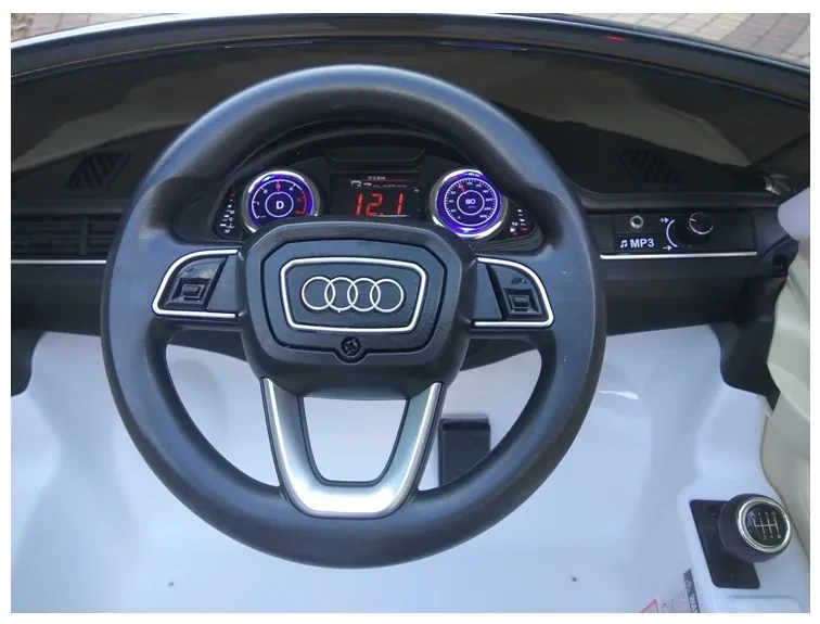 RAMIZ ELEKTRICKÉ AUTÍČKO AUDI Q7 - NELAKOVANÉ - ČIERNE - MOTOR-2x45W - BATÉRIA -2x 6V7Ah - 2022