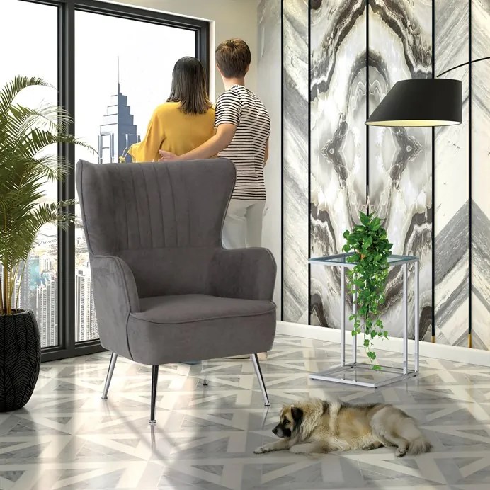 BONTEC Kreslo, sivá látka, AK-317 GREY2 Farba: Šedá