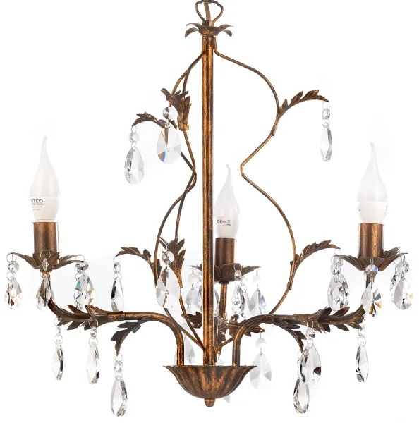 ONLI - Luster na reťazi TERESA 3xE14/6W/230V bronzová